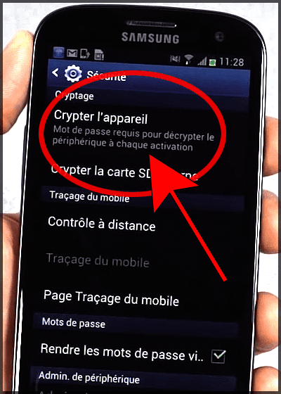 Crypter votre appareil Android