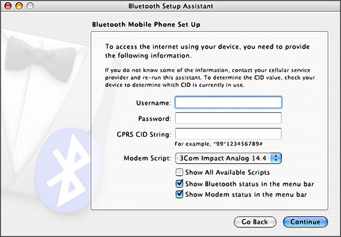 Apple : Bluetooth Setup Assistant