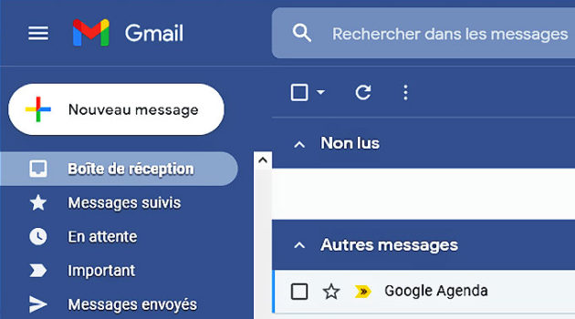 Gmail interface bureau