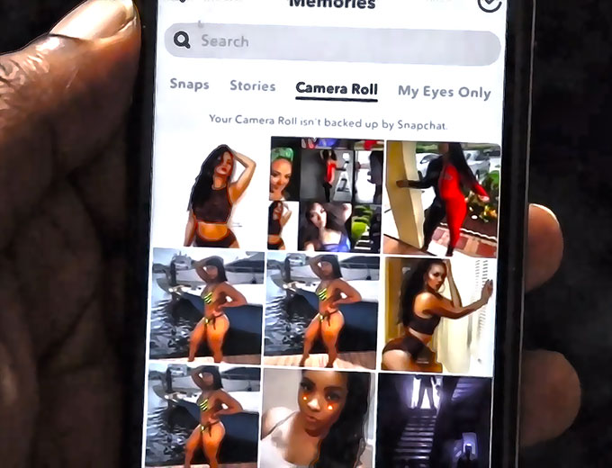 Snapchat camera roll "memories"