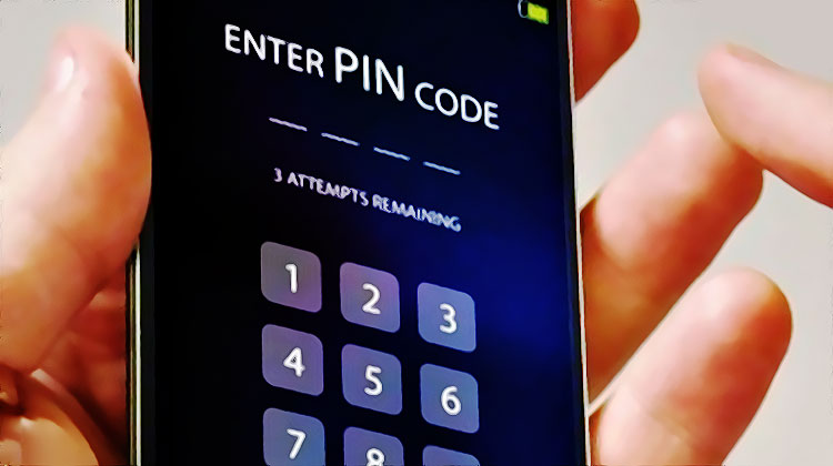 entrer code pin