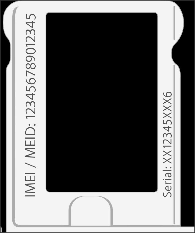 Numéro de série et IMEI sur la carte sim d'un iPhone 4