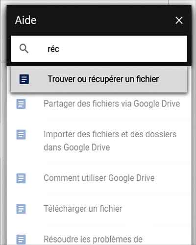 Aide Google Drive
