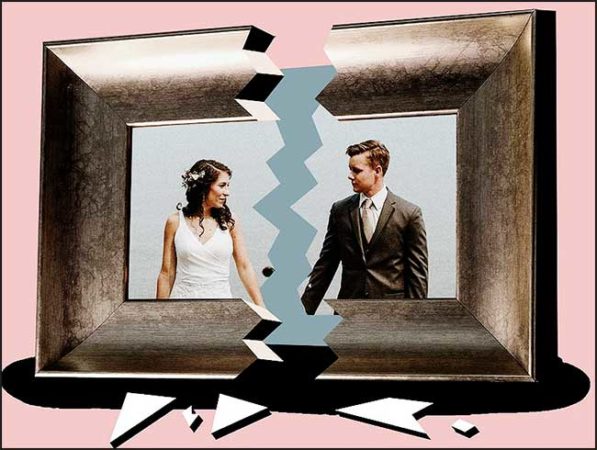 Photo de mariage brisée