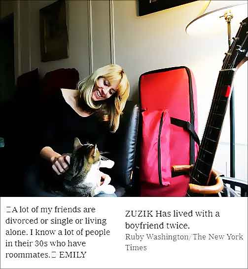 Photo du New York Times une femme avec un chat