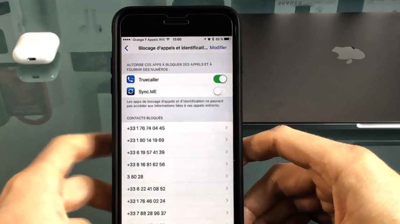 Liste des numéros bloqués sur iphone