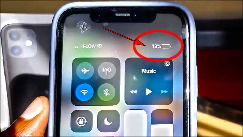 Pourcentage batterie sur écran d'accueil iPhone 11