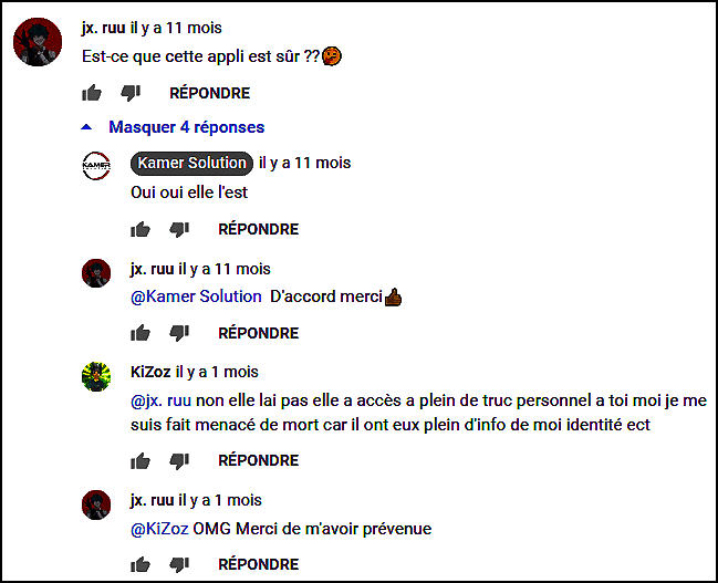 Commentaire Youtube