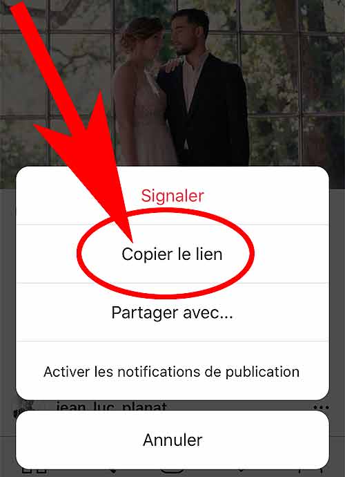 Copier le lien d'une vidéo Instagram sur iPhone