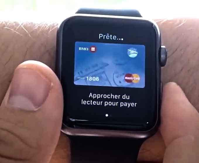 Apple Pay sur Apple Watch