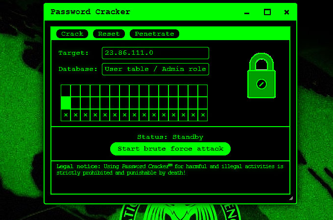 Password Cracker (hacker simulator)