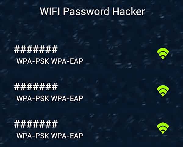 Wifi password hacker