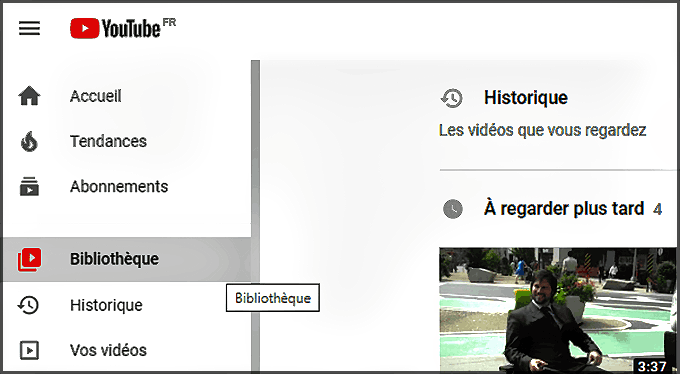 Bibliothèque Youtube