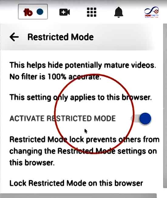 Youtube mode restreint