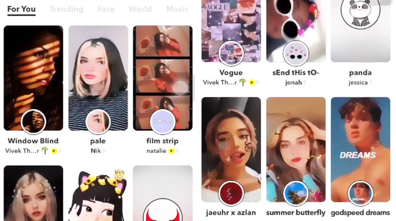 Filtres Snapchat