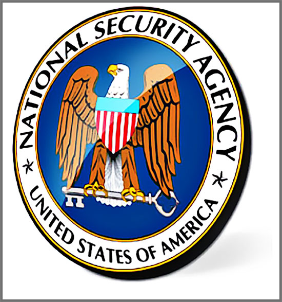 Logo de la NSA en relief