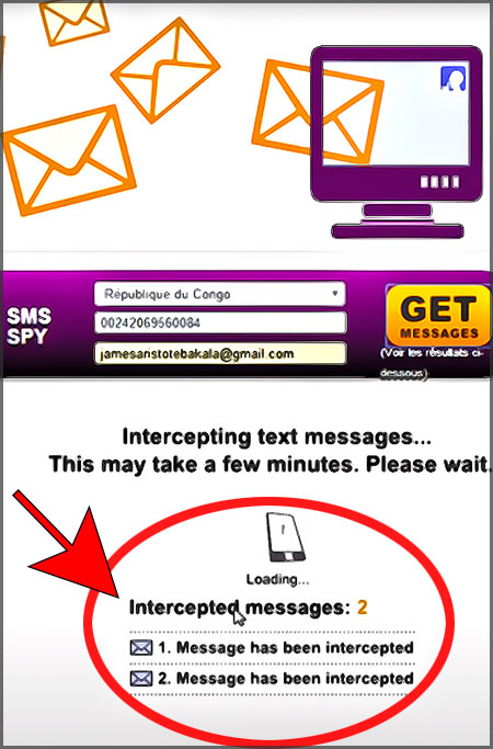 SMS interceptés grâce à SMS-PEEPER