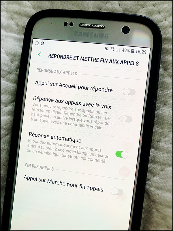 Android : Réponse automatique