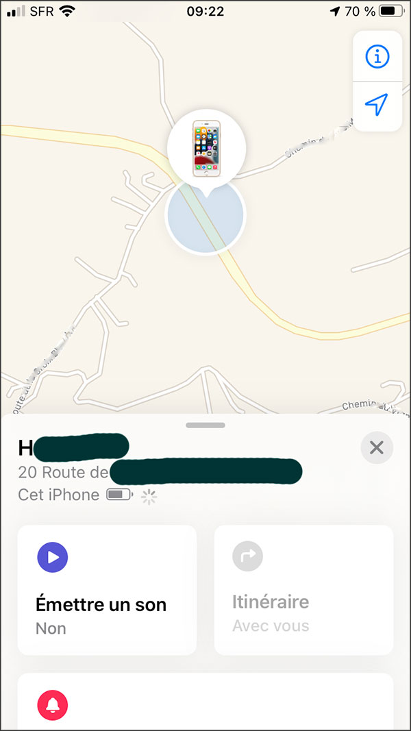 vos airpods localises sur une carte dans application localiser