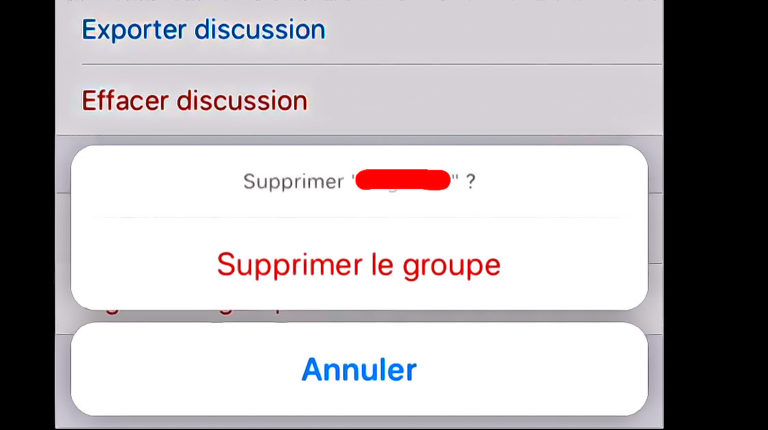 Comment supprimer un goupe Whatsapp