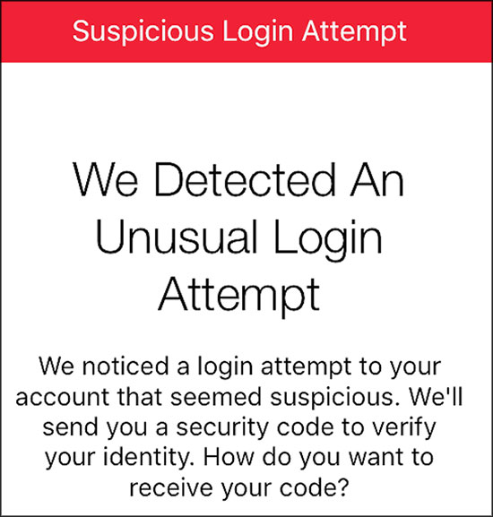 Instagram détecte une activité suspecte
