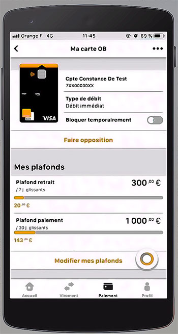 Application mobile Orange Bank