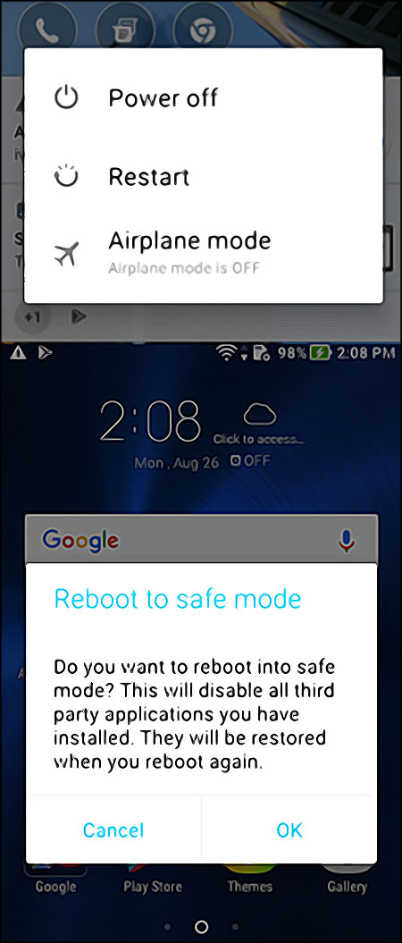 Reboot to safe mode