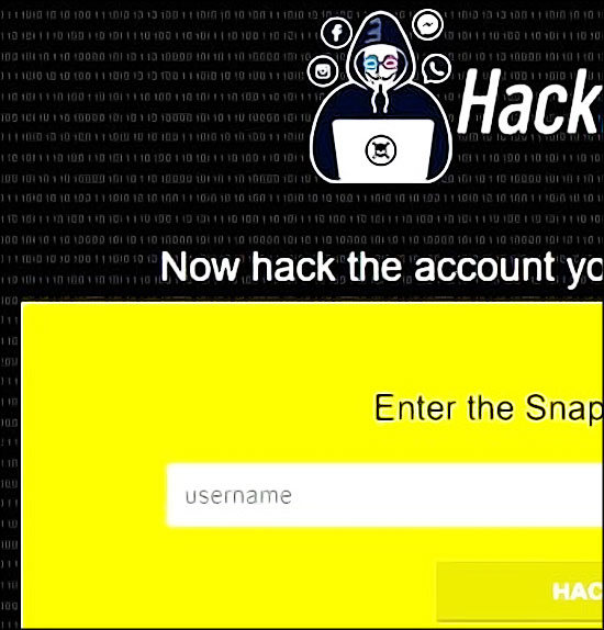 Exemple de fake site pour pirater Snapchat