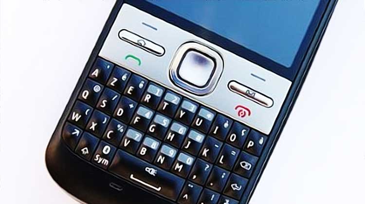 Clavier Azerty sur un téléphone Blackberry