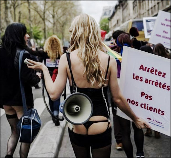 Manifestation contre la législation sur la prostitution