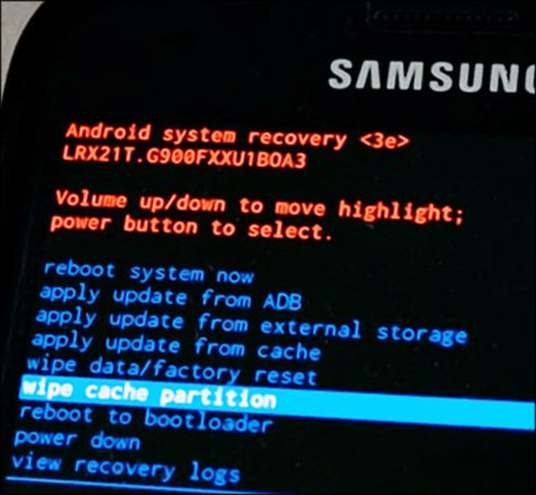 wipe cache partition (effacer le cache d'un android)