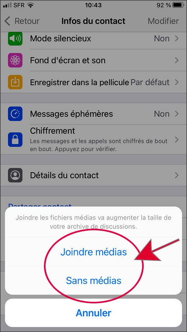 exporter discussion whatsapp avec ou sans les medias