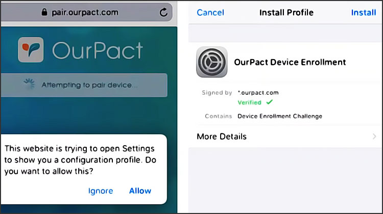 installation ourpact