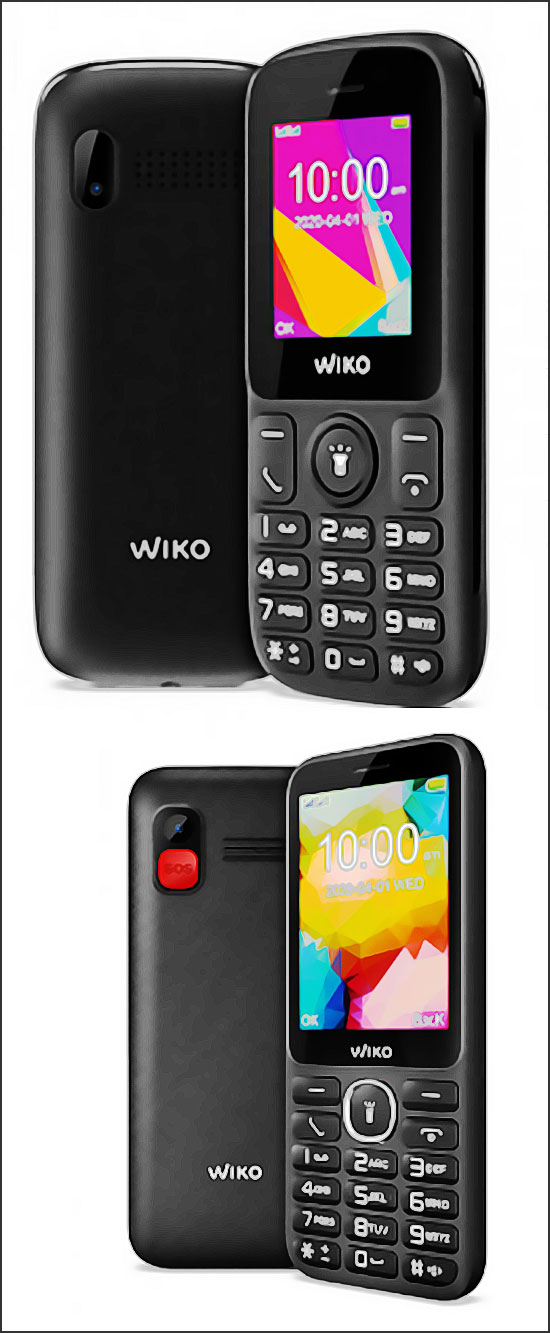 Téléphones portable Wiko à clavier physique modèles f100 et f200