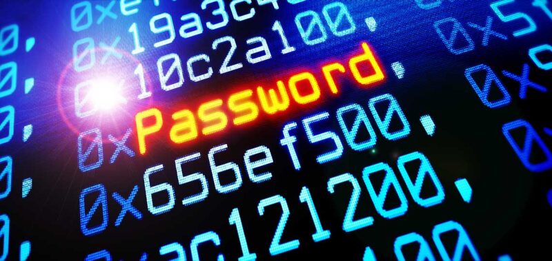 le mot password dans un ensemble de mots