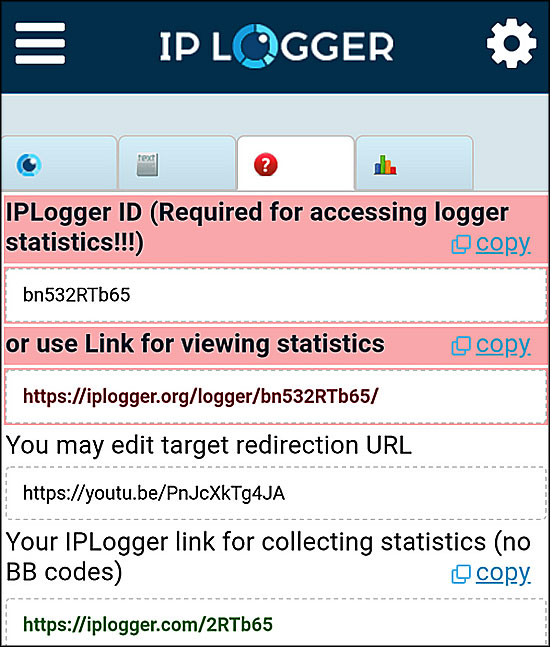 iplogger screenshot