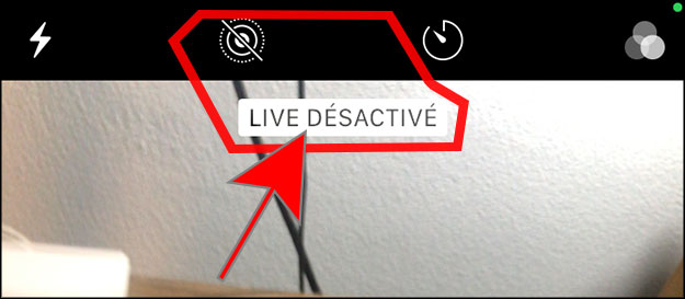 live desactive sur iphone