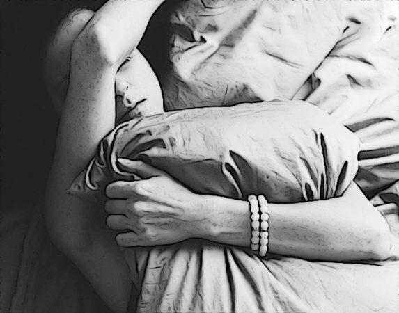 une femme en plein reve