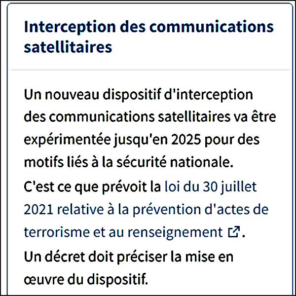 interception francaise des communications satellitaires