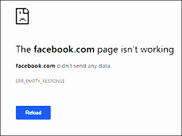 erreur page facebook ne charge pas