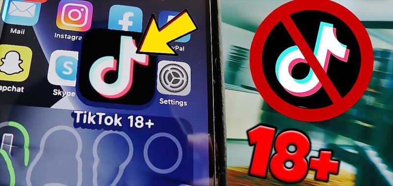 icone tiktok18+ sur telephone