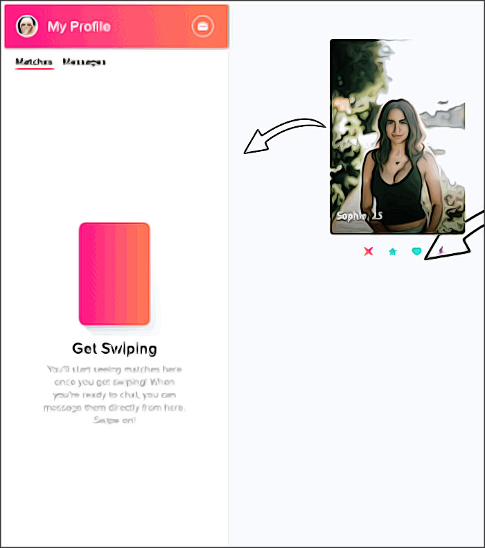 tinder pour pc swiping