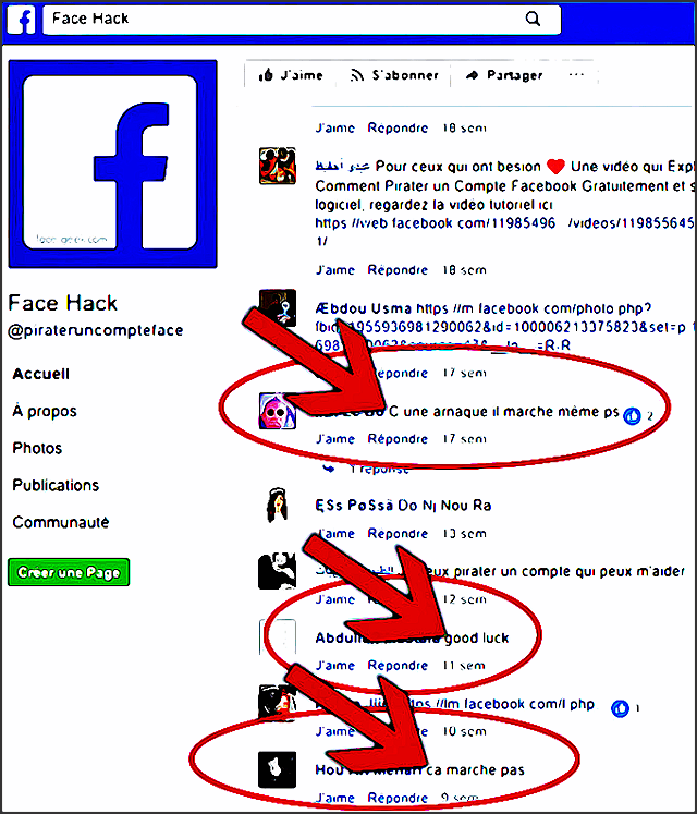 Commentaires sur la page Facebook de Face-geek.com - Cette page Facebook a aujourd'hui été fermée