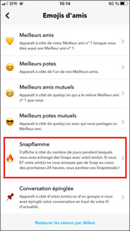 comment faire les flammes sur snapchat