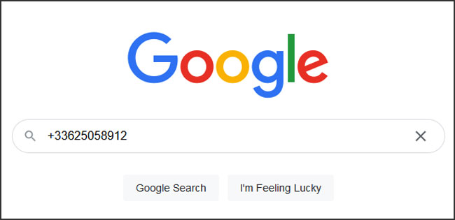 recherche de numero avec google