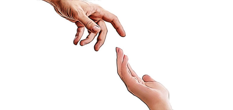 deux mains de conjoints se rapprochent lune de lautre