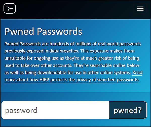 pwned passwords