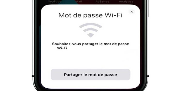 partager mot de passe wifi