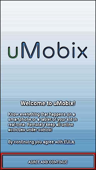 umobix accepter et continuer installation