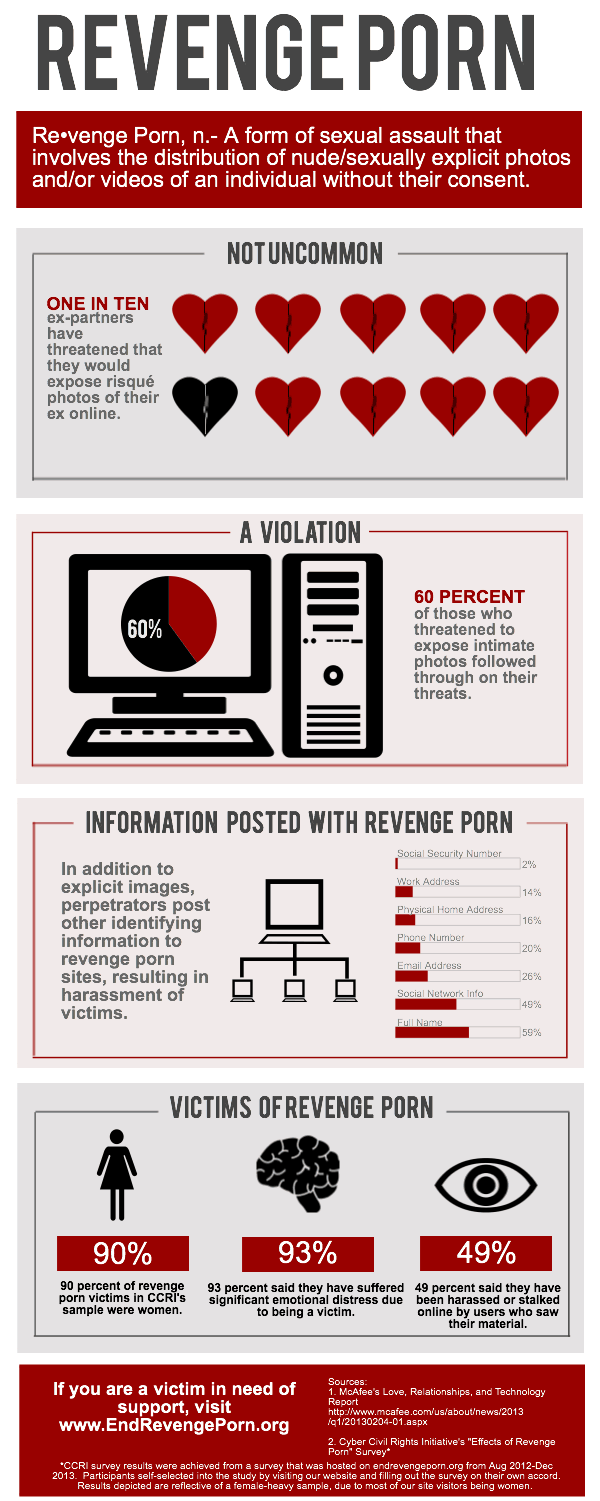 Infographie sur les statistiques du "revenge porn".